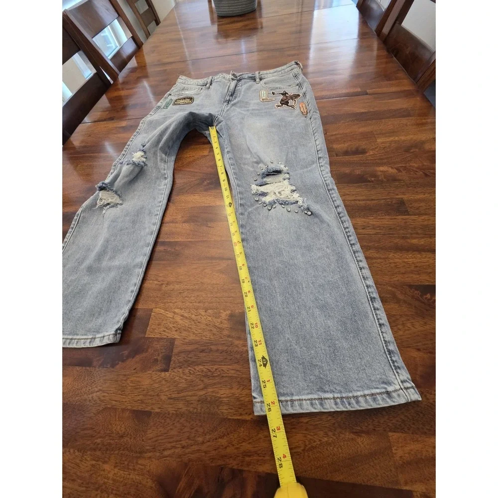 Rock and Roll Denim Womens 36×27 High Rise Straight Cropped‎ Jeans
